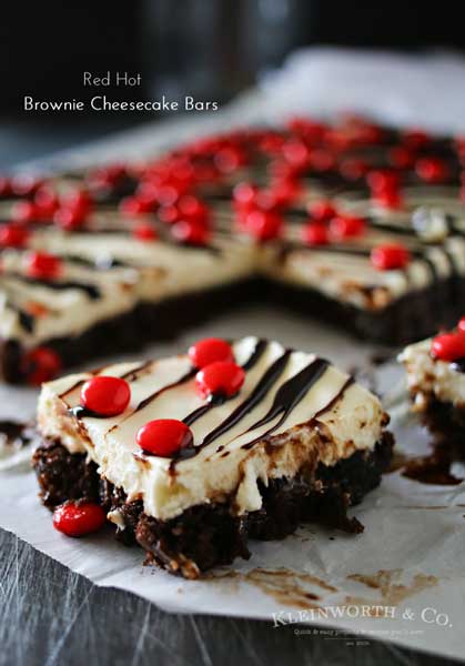 Red Hot Cheesecake Brownie Bars