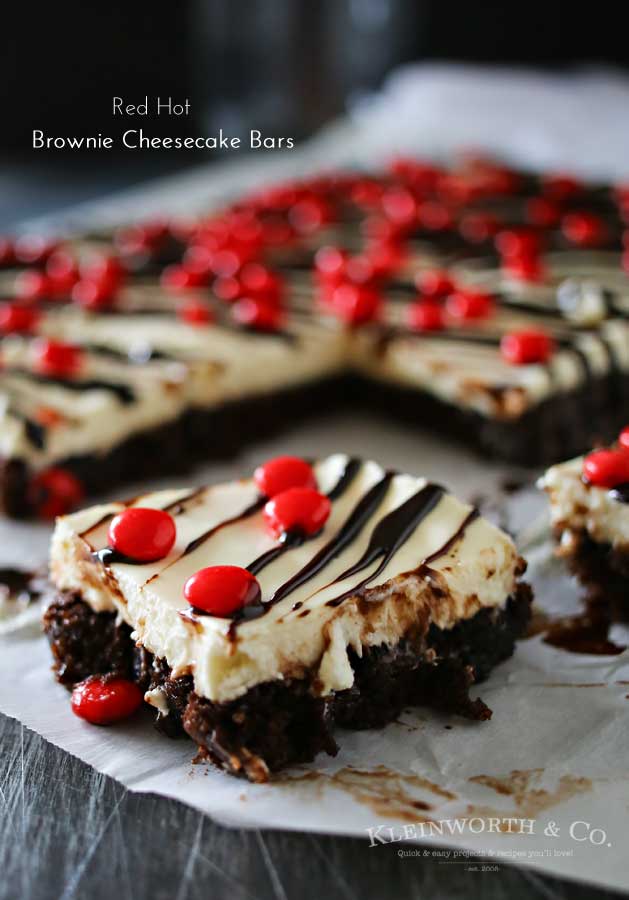 Red Hot Cheesecake Brownie Bars