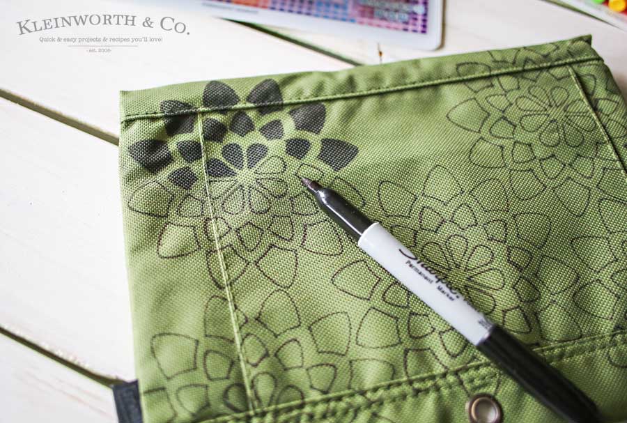 Stenciled Pen Pouch