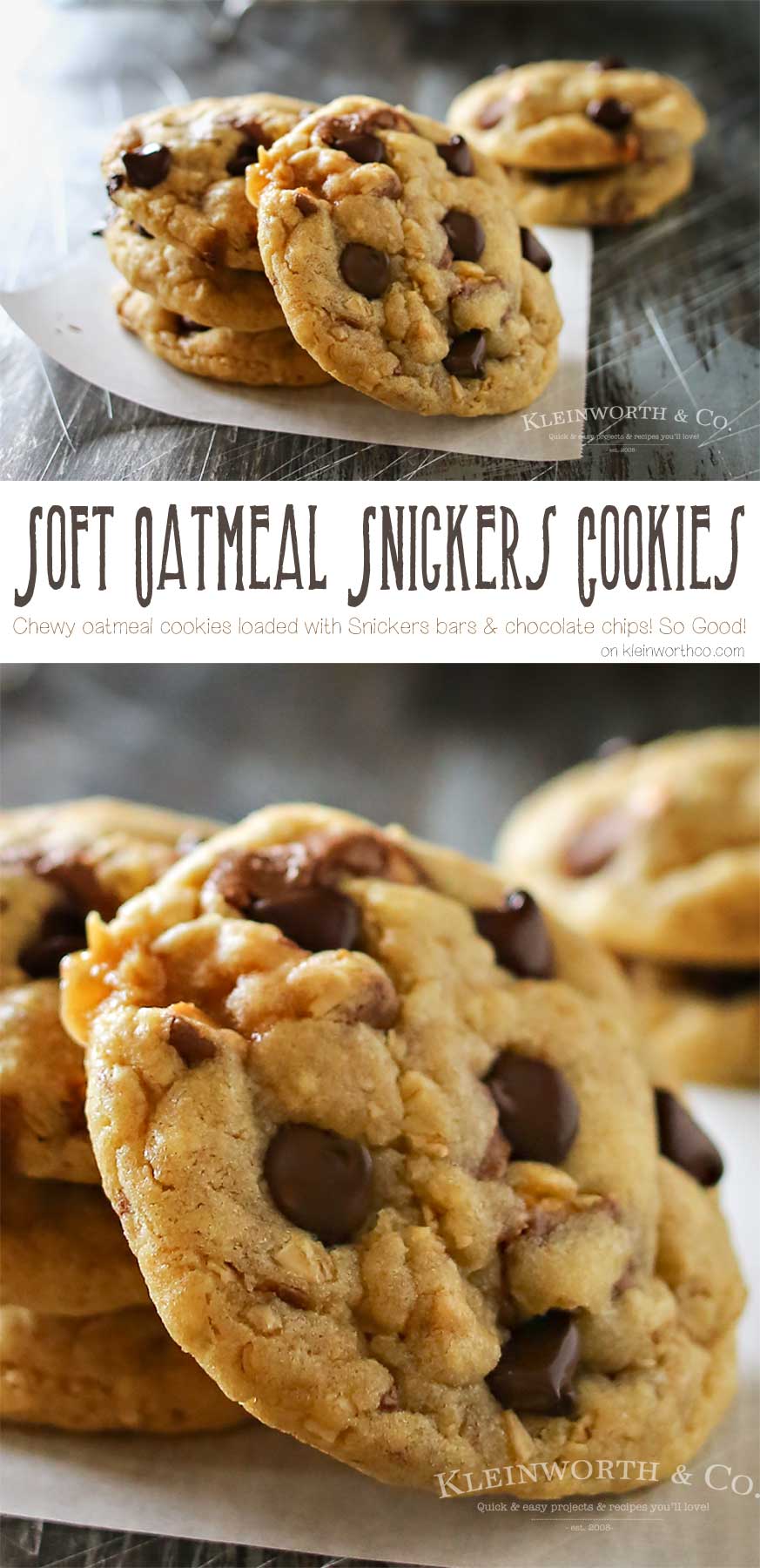 Soft Oatmeal Snickers Cookies - how to make