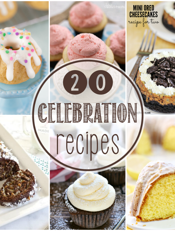 Looking for great recipes for holidays, parties & birthdays? With these 20 Recipes Perfect for Celebrations you will be set to wow your crowd & party on! Cakes, punch, Italian soda, brownies, Yummy Bar Recipes, puddings & more. It's all here & it's all AMAZINGLY DELICIOUS! Check it out!