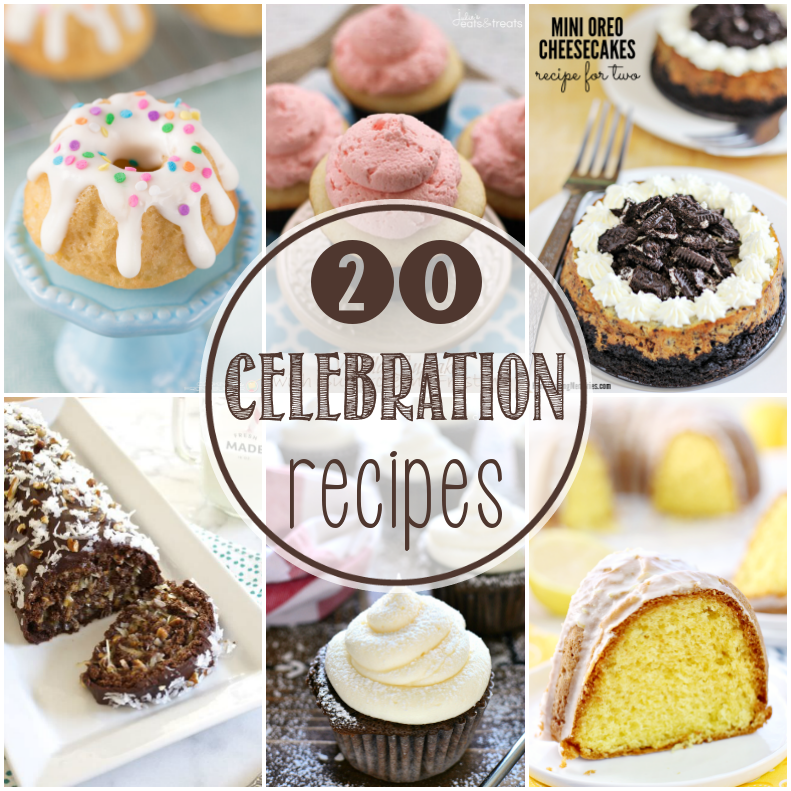 Looking for great recipes for holidays, parties & birthdays? With these 20 Recipes Perfect for Celebrations you will be set to wow your crowd & party on! Cakes, punch, Italian soda, brownies, Yummy Bar Recipes, puddings & more. It's all here & it's all AMAZINGLY DELICIOUS! Check it out!