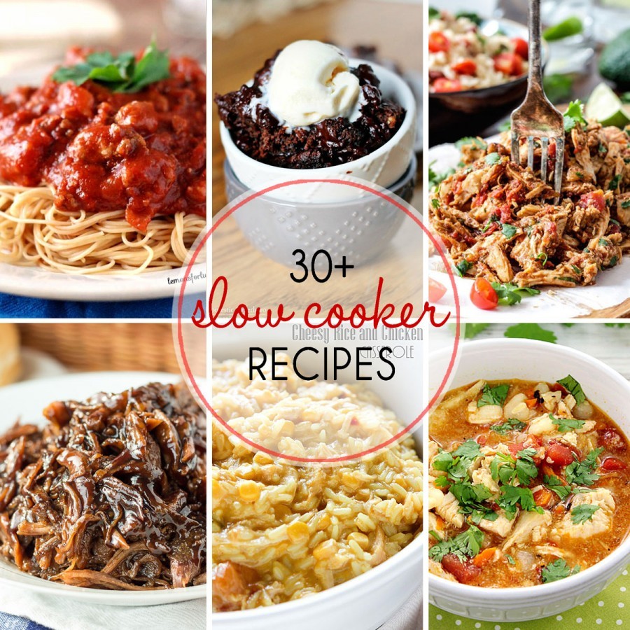 If you love crock pot dishes then you will fall in love with these 30 Slow Cooker Recipes. Dinner & dessert ideas made so much better with slow cooking. I have to say- if you have never made dessert in a slow cooker, you will swoon over these amazing recipes being shared here. Pulled pork, chicken or beef, side dishes, soups, chowders & more- all creamy or saucy or just flat out delectable. You don't want to miss this with more than 30 to choose from!