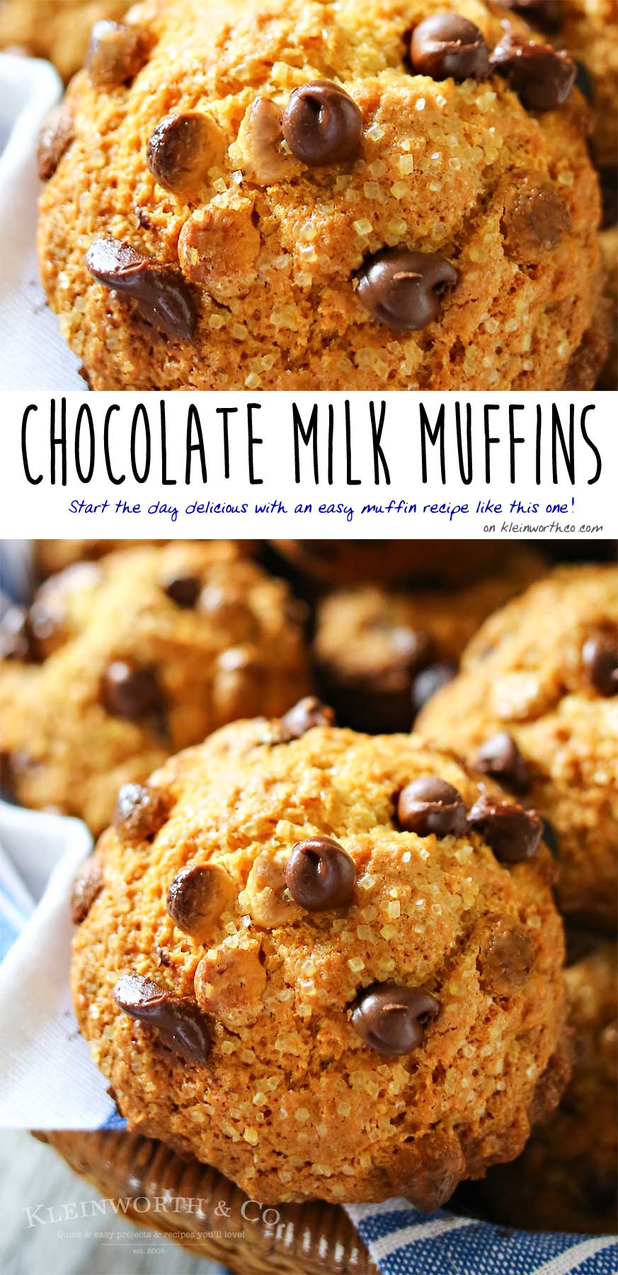 Breakfast ideas just got better with this simple & tasty muffin recipe. Chocolate Milk Muffins, made with real chocolate milk. Start the day delicious with an easy muffin recipe like this one! Don't miss the tip on how to make the muffins rise with that perfect dome shape.