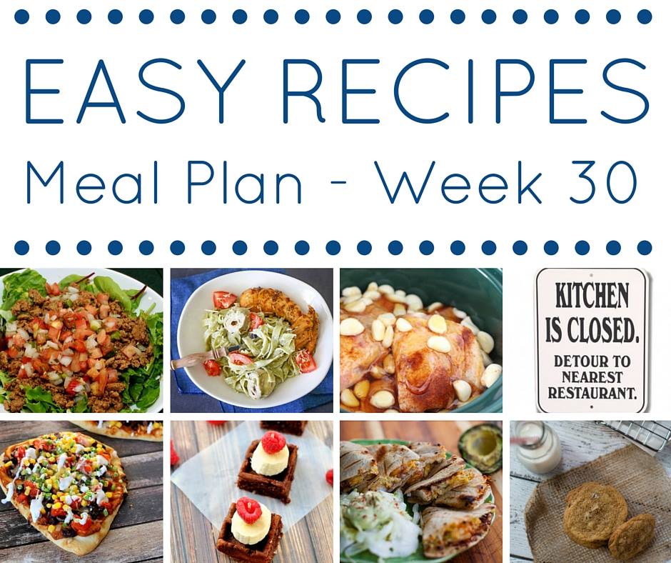 Easy Dinner Recipes Meal Plan 30</strong> is here to take the guess work out of meal planning. With all the chaos that comes around dinner prep, these easy dinner recipes are tried, tested & perfected by all these phenomenal bloggers for you.