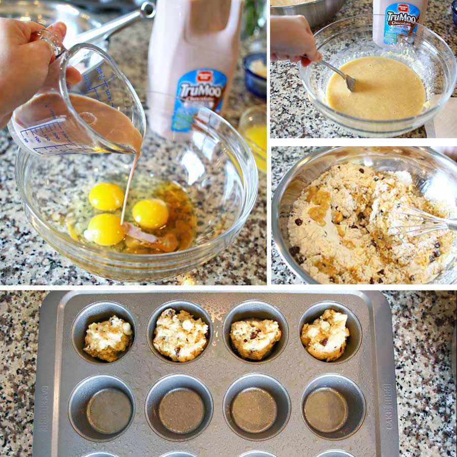 Breakfast ideas just got better with this simple & tasty muffin recipe. Chocolate Milk Muffins, made with real chocolate milk. Start the day delicious with an easy muffin recipe like this one! Don't miss the tip on how to make the muffins rise with that perfect dome shape.