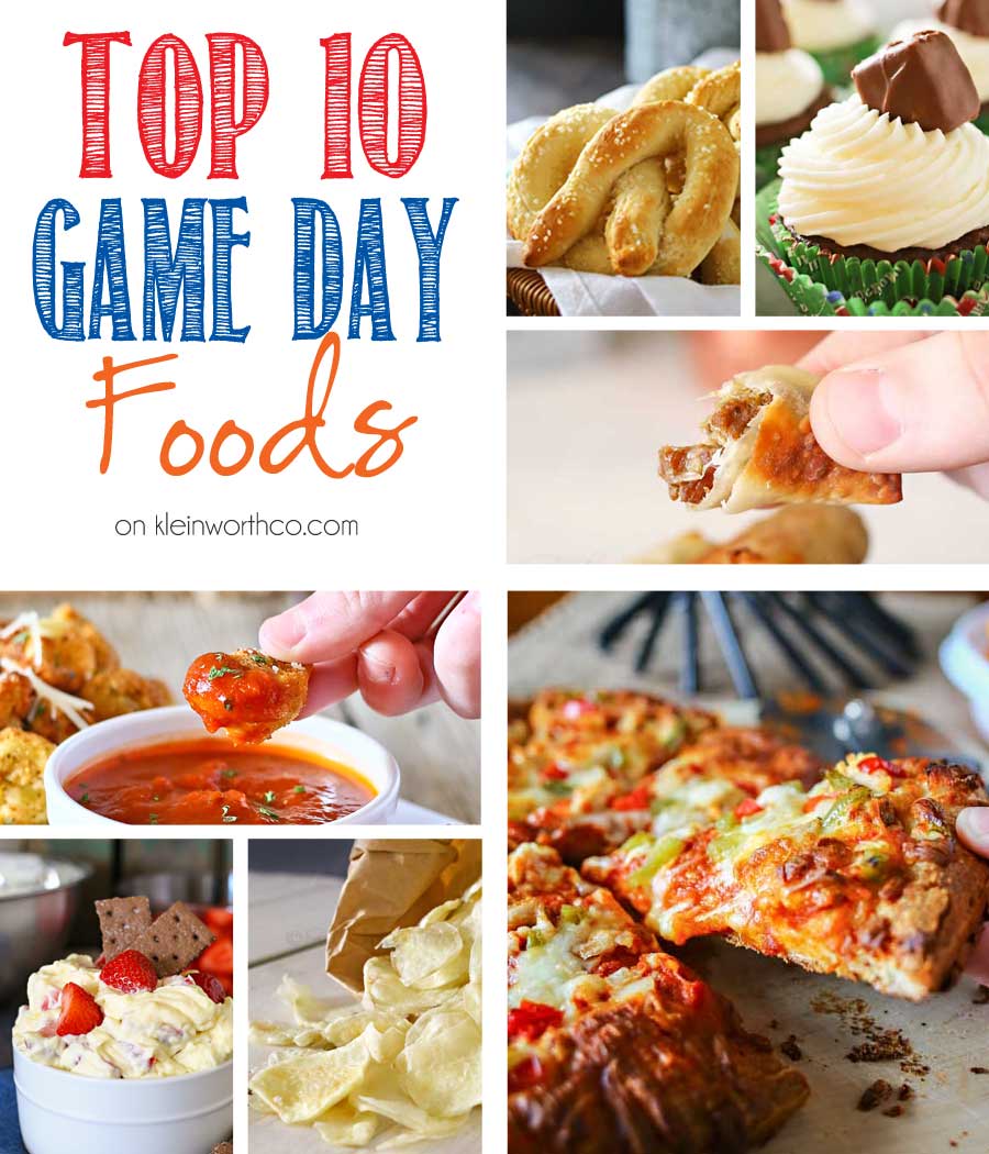 When it comes to game day food is always on everyone's mind. I've gathered the Top 10 Game Day Foods to get you ready for the big day & wow your crowd. Check out that Pizza- YUM!