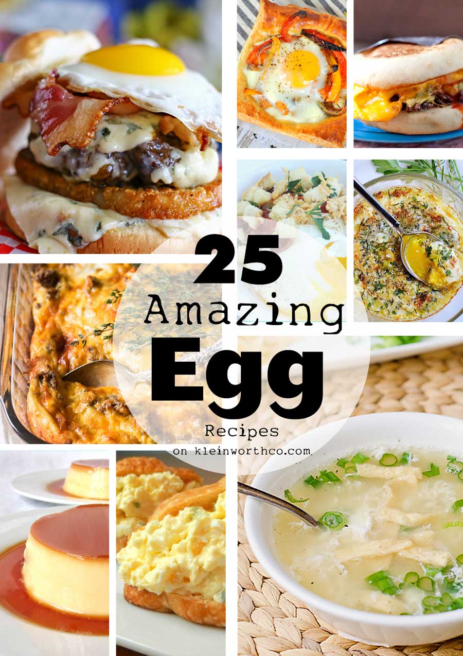 Egg recipes don't have to be boring. Think outside scrambled & try one of these 25 Amazing Egg Recipes that will rock your world! Definitely way beyond breakfast, these really kick it up & make your eggs INCREDIBLE! Perfect for dinner too as your main dish! You don't want to miss these!