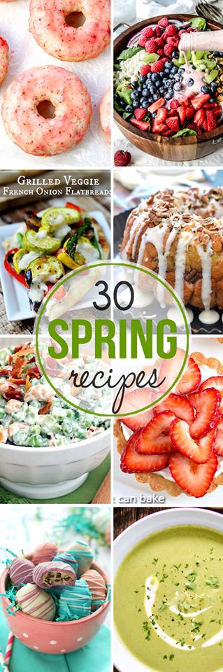 30 Amazing Spring Recipes has everything you could ever want. Cookies, cheesecake, truffles, cake & more. Perfect for Easter celebrations too! I know I will be making these even through summer. YUM-O!