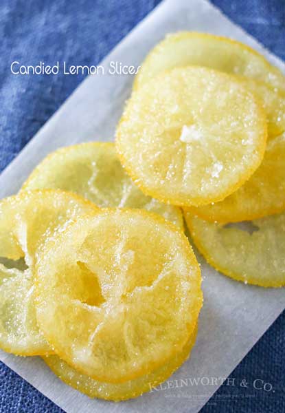 Beautiful Candied Lemon Slices