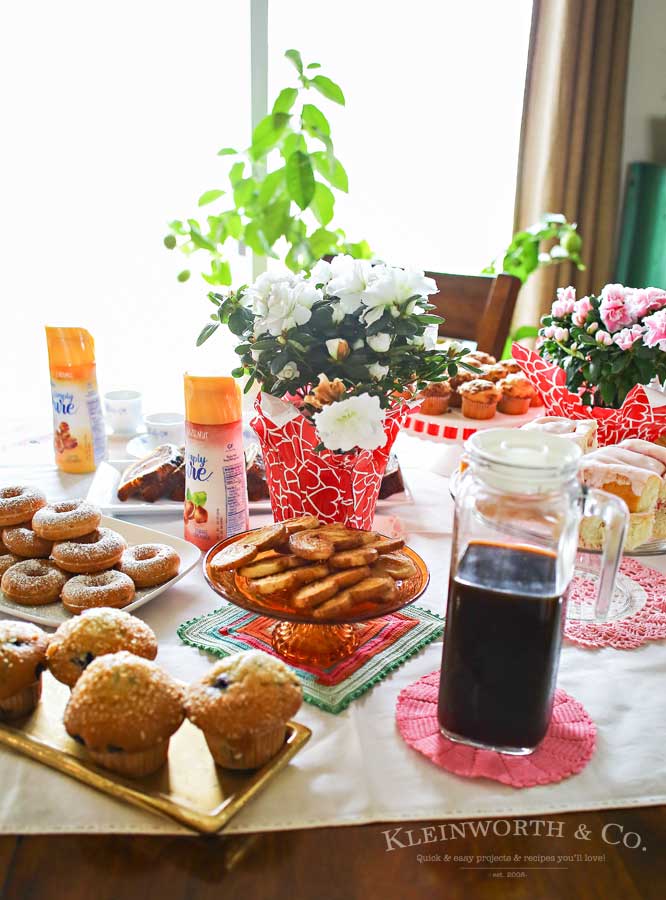 Caramel Whole Wheat Donuts are a lightened up version of the traditional baked cake donut recipe. Using whole wheat flour & just a dusting of confectioners sugar in place of frosting, they are perfect with your morning coffee or at your next brunch. Don't miss my tips for planning a coffee party too.