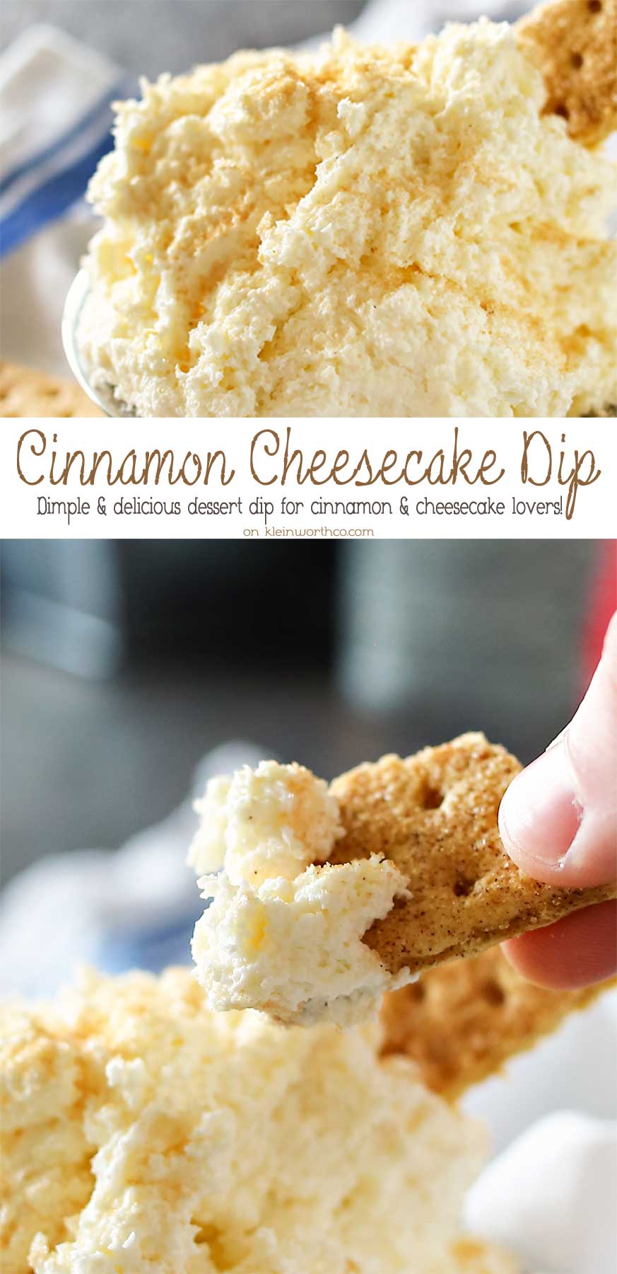 Cinnamon Cheesecake Dip is a great no-bake dessert dip recipe that is ready in less than 5 minutes. Just another great recipe using creamer & pudding mix to add to your parties or just a light after dinner treat.