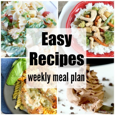 Easy Recipes Weekly Meal Plan Week 34