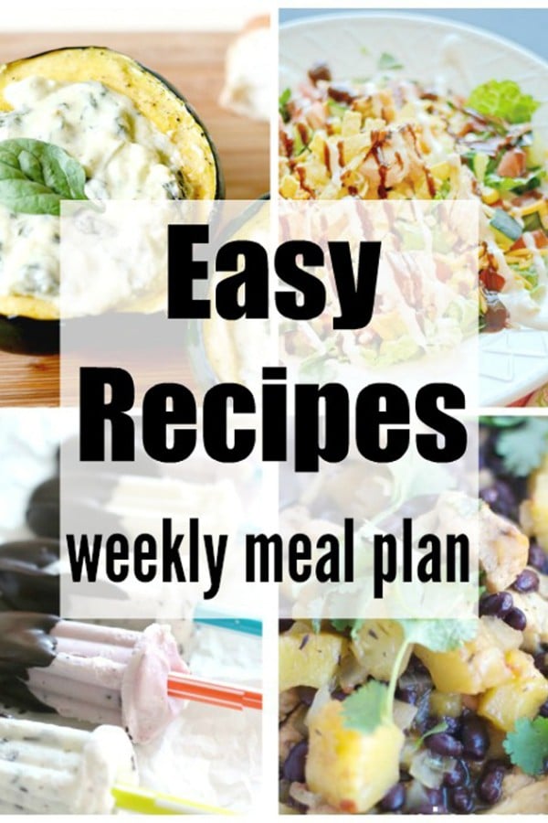 Easy Recipes Weekly Meal Plan is here to make dinners easy & quick. No need for take-out when dinner is this simple& delicious! You no longer have to ask "What's for dinner?" Delicious meals that have been tried & tested by some of the best food bloggers around.