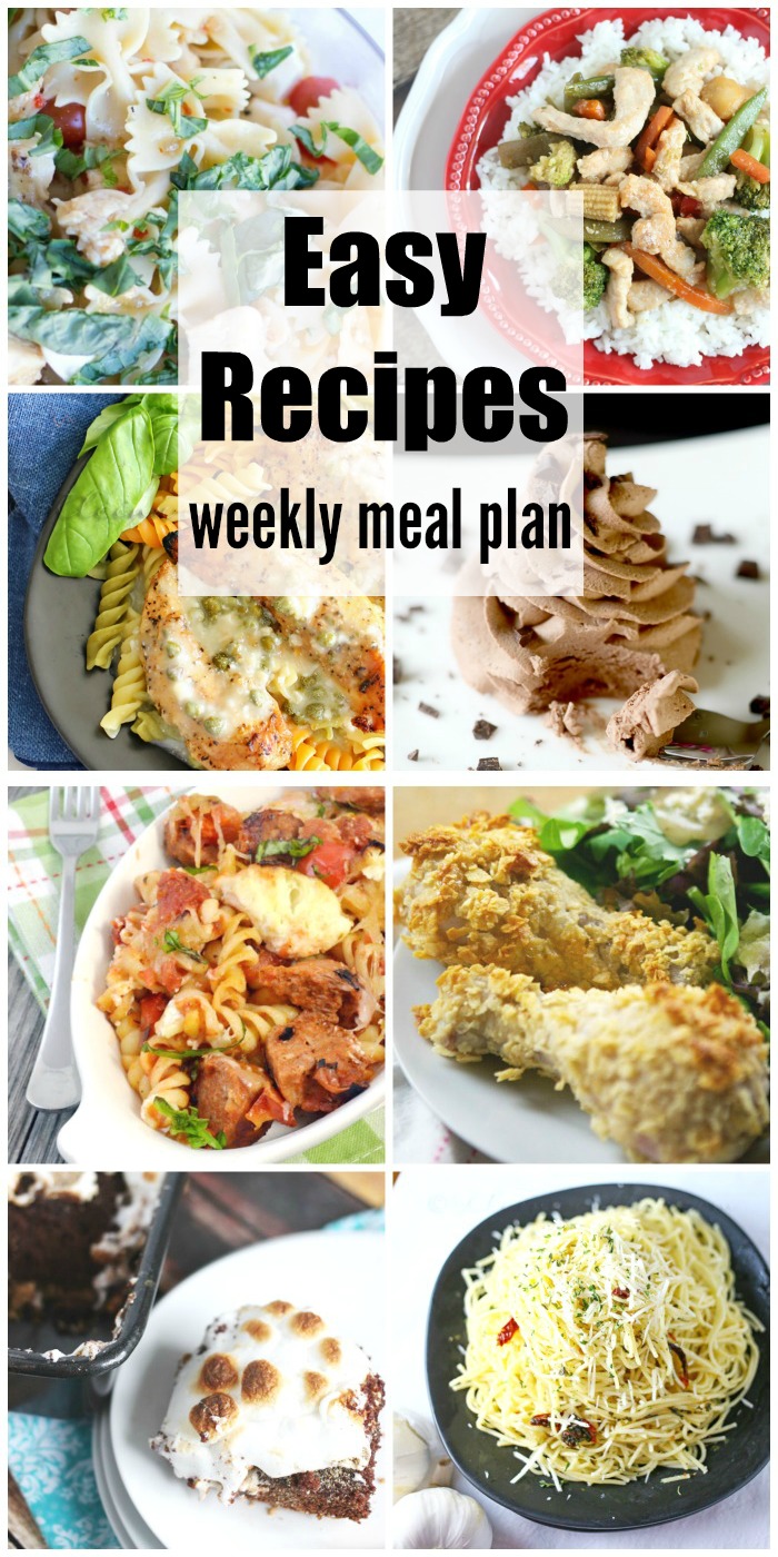 Easy Recipes Weekly Meal Plan Week 34 simplifies dinnertime. Easy, budget friendly & delicious dinner recipe ideas to please your family. You no longer have to ask "What's for dinner?" Just click, print, shop & you are ready for some delicious meals that have been tried & tested by some of the best food bloggers around. 