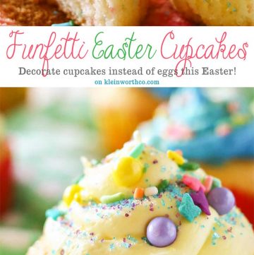 Have fun & get creative with this Easter with Funfetti® Easter Cupcakes. They are an adorable Easter dessert idea that's great for your celebration! Decorating cupcakes is so much more fun than decorating eggs. With vibrant colors & an abundance of sprinkles, we can really bring out the imagination too.