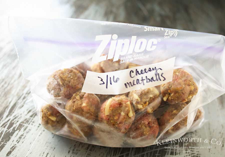 Don't buy pre-packaged meatballs when this homemade Meatballs Recipe is so easy! Make ahead & store in the freezer for future easy family dinners. They take just a couple minutes to make & are a great addition to dinners, game day & more! 