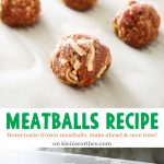 Don't buy pre-packaged meatballs when this homemade Meatballs Recipe is so easy! Make ahead & store in the freezer for future easy family dinners. They take just a couple minutes to make & are a great addition to dinners, game day & more!