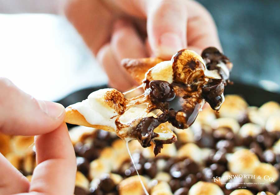 If you love a traditional s'mores recipe, the you will fall in love with S'mores Nachos. Incredibly easy dessert recipe that makes you swoon! Cinnamon pita chips, chocolate, toasted marshmallows...does it really get any better than that? Honestly, when you see how easy these are to make- it will be your "go-to" dessert, no campfire needed!