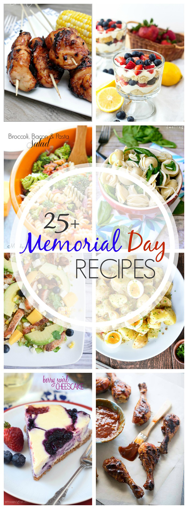 25 Memorial Day Recipes will have your menu set for the holiday. From burgers to kabobs to cheesecake & more. It's all here & ready to make you drool! So get your grill ready- these are AWESOME!