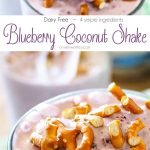 Blueberry Coconut Shake is a dairy-free milkshake made with coconut milk ice cream & frozen blueberries. Simple frozen dessert makes eating healthy easy! This shake is seriously one of the best- you would never know it's dairy free! So good!