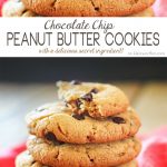 Chocolate Chip Peanut Butter Cookies are crisp outside, soft inside. There's also a secret ingredient that makes them the BEST peanut butter cookies ever! Oh & the fact that they are loaded with mini chocolate chips doesn't hurt either!