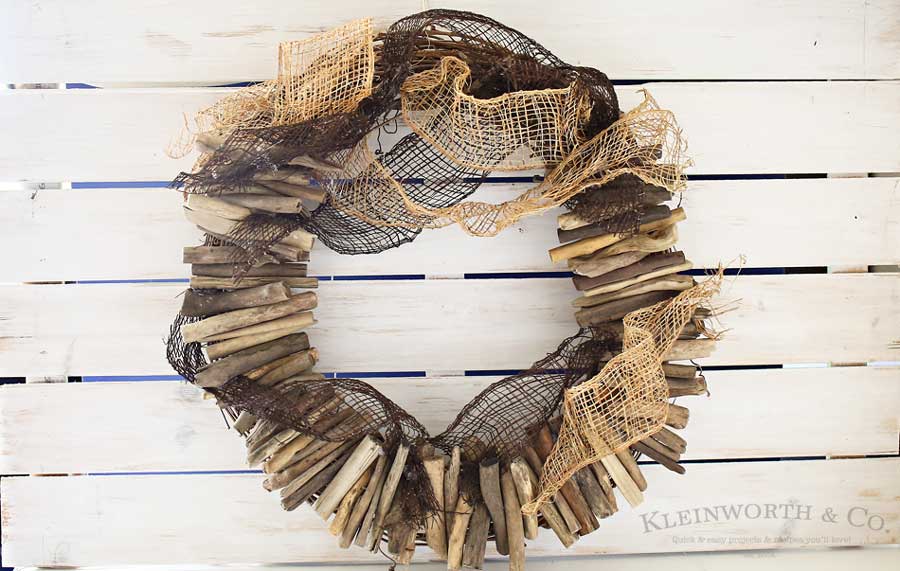 A simple Driftwood Wreath is a great way to bring a little coastal decor into your home. My quick tutorial shows you how you can easily make your own. Just 4 products & 20 minutes is all it takes.