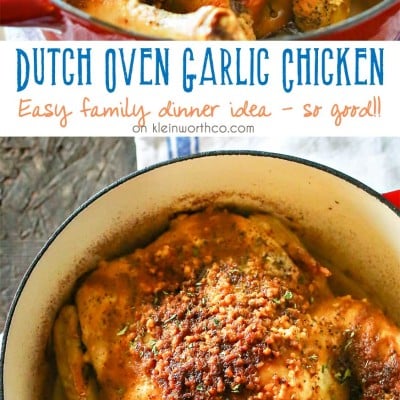 Dutch Oven Garlic Chicken - Taste of the Frontier