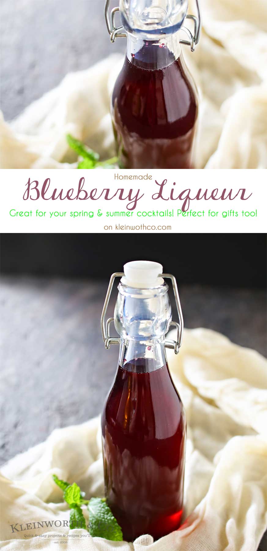 Making homemade liqueurs like this Homemade Blueberry Liqueur is a simple & easy process. The final result is a smooth, mellow flavor that's delicious & far less expensive than the store version. Plus it makes a fabulous gift!