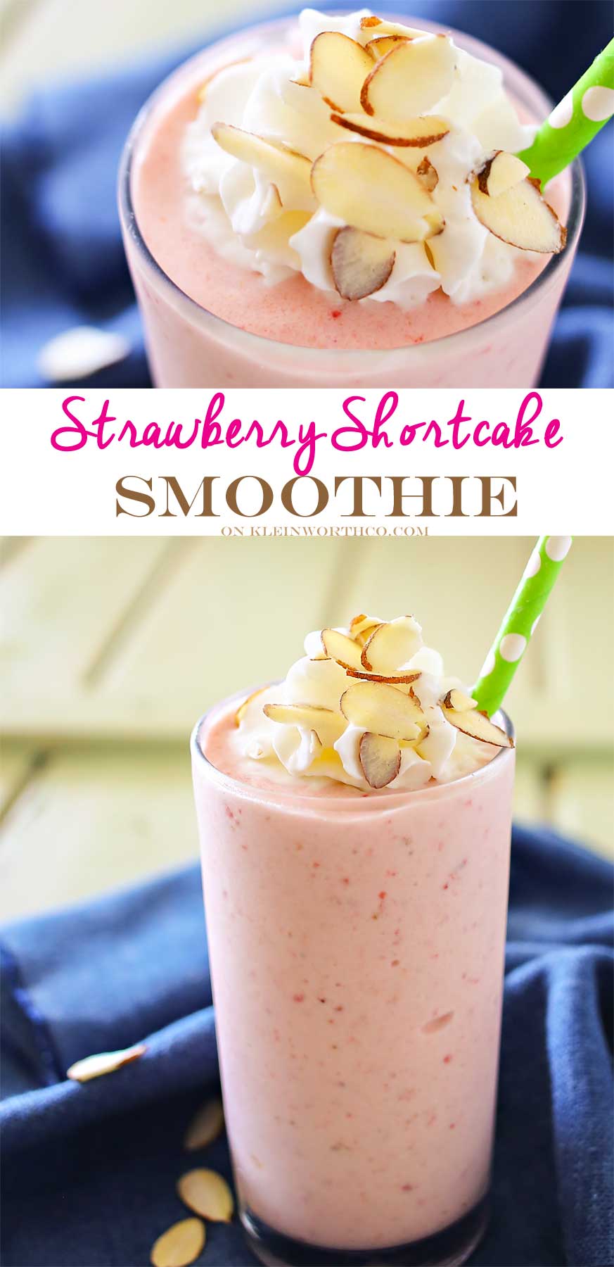 Strawberry Shortcake Smoothie is a delicious fruit smoothie recipe that is packed full of strawberry flavor. It's great for breakfast or as an afternoon snack for the whole family.