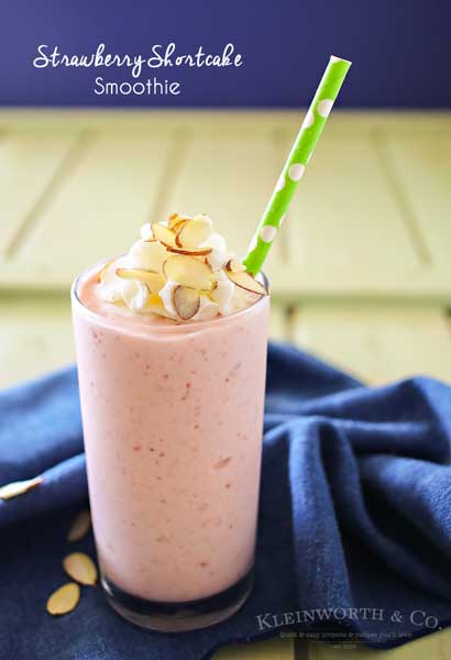 Strawberry Shortcake Smoothie is a delicious fruit smoothie recipe that is packed full of strawberry flavor. It's great for breakfast or as an afternoon snack for the whole family.