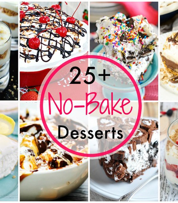 25 No Bake Desserts are just what you need for all your summer celebrations, backyard BBQ's & more. Cheesecake, cookies, dips & pies- it's all here to delight!