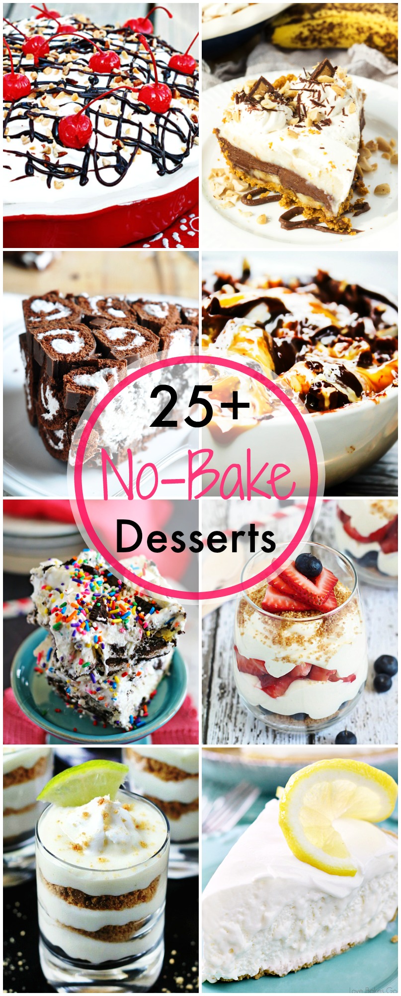 25 No Bake Desserts are just what you need for all your summer celebrations, backyard BBQ's & more. Cheesecake, cookies, dips & pies- it's all here to delight!