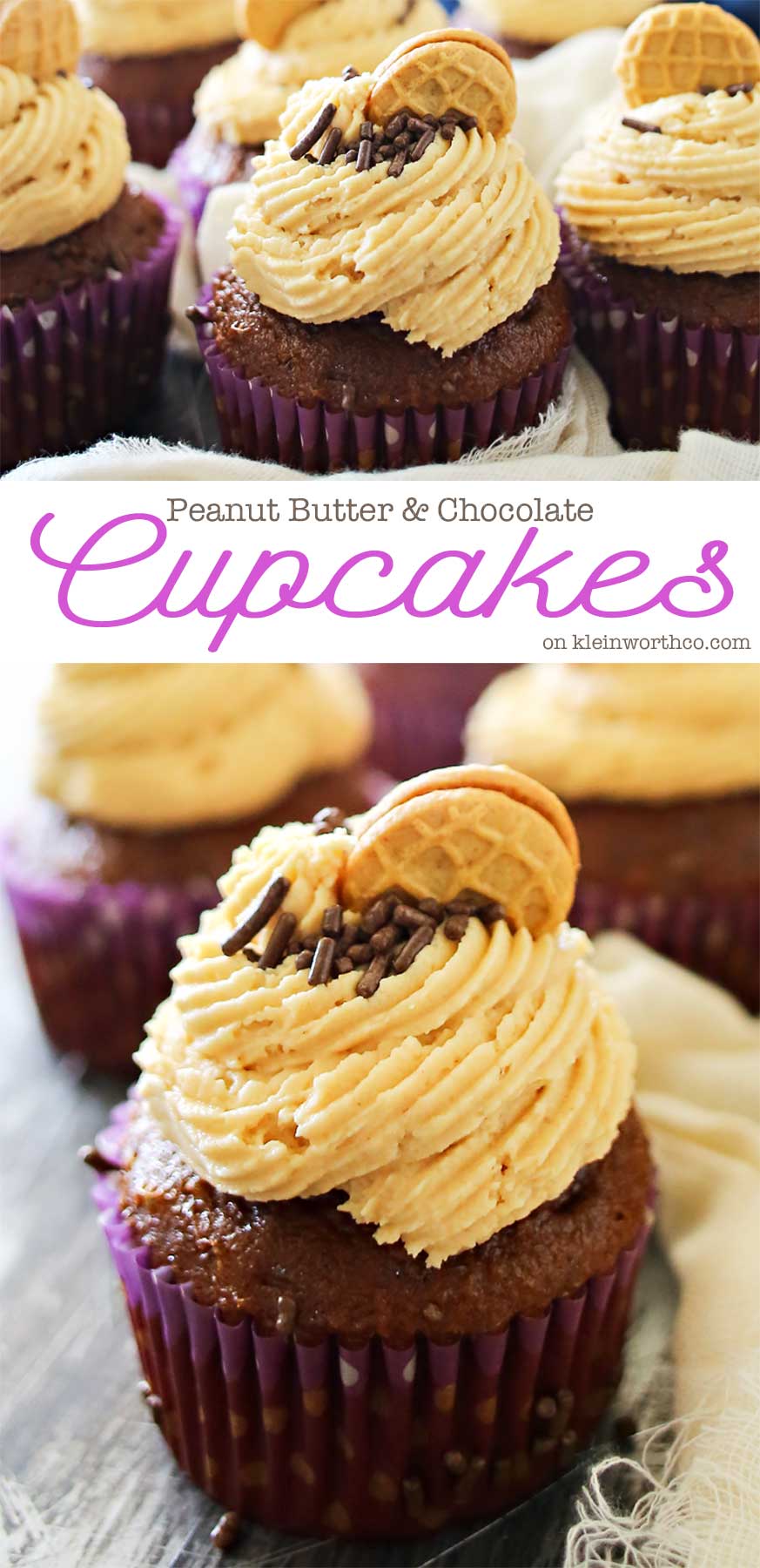 Peanut Butter Chocolate Cupcakes