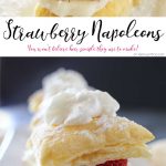 Strawberry Napoleons are an easy dessert recipe made with puff pastry, pudding, strawberries & dusted with confectioners sugar. The perfect summer dessert for any occasion.