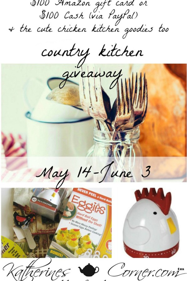 Because we love you- our wonderful readers, we are bringing you this Country Kitchen Giveaway as a thank you for your support.