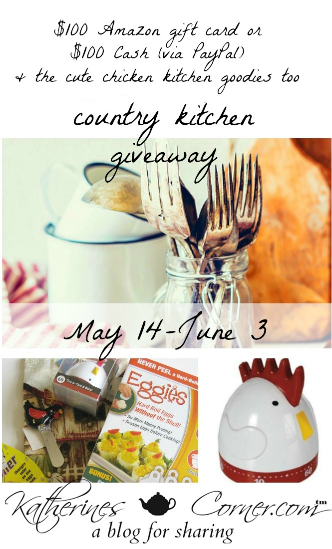 Because we love you- our wonderful readers, we are bringing you this Country Kitchen Giveaway as a thank you for your support.