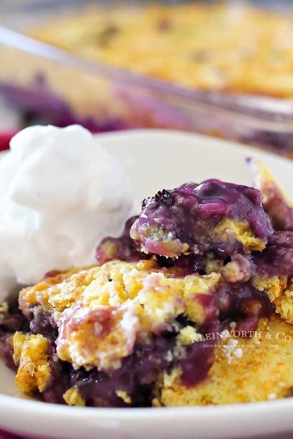 3 Ingredient Blueberry Cobbler