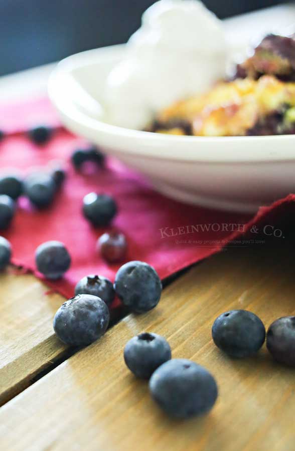 Cake Mix Blueberry Cobbler