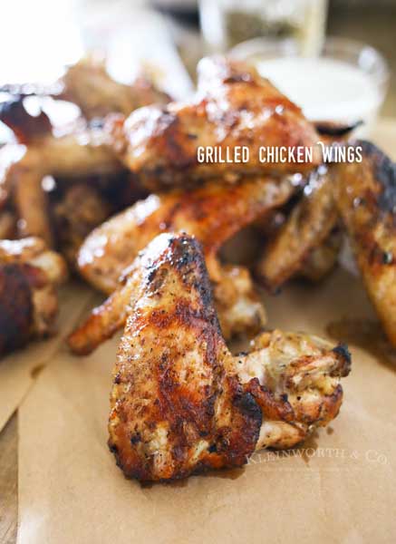 Grilled Chicken Wings are a deliciously simple grilled chicken recipe to wow your crowd at your next bbq, party or summer gathering. Seriously SO GOOD!