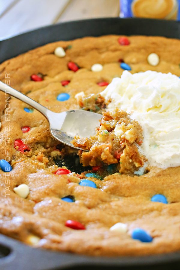 Patriotic Chocolate Chip Skillet Cookie