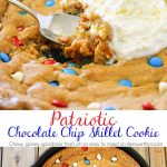 Patriotic Chocolate Chip Skillet Cookie