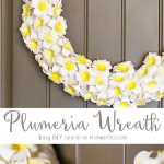 This Plumeria Wreath is the perfect summer front door decoration. Check out my full how-to tutorial on this simple & easy DIY project for the home.