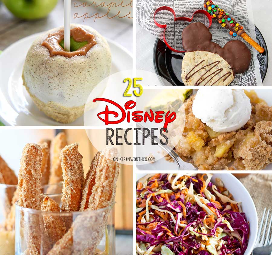 25 Disney Inspired Recipes from all your favorite places in the park.