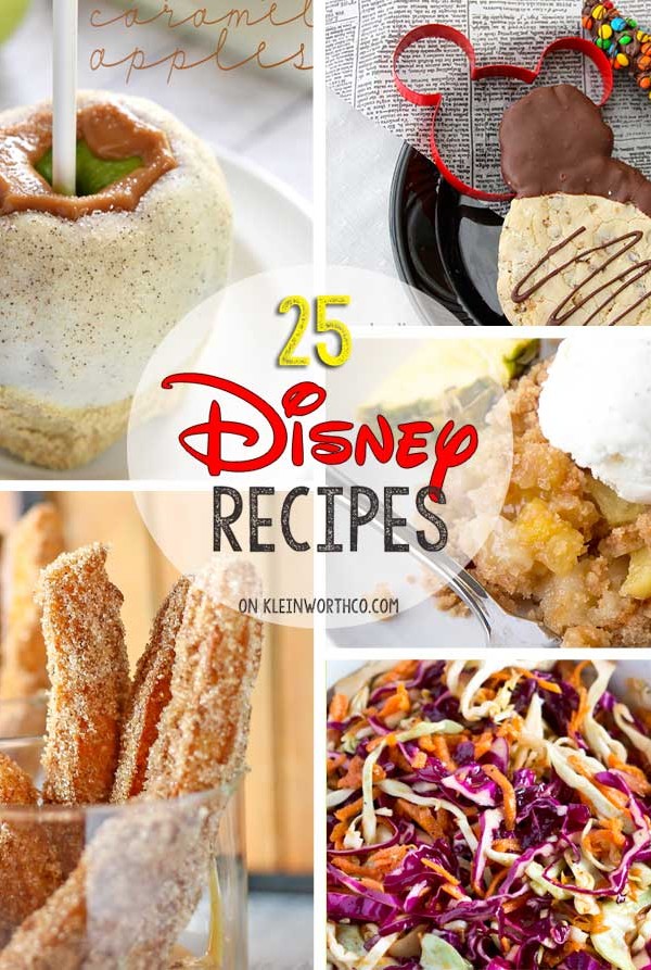 25 Disney Inspired Recipes from all your favorite places in the park.