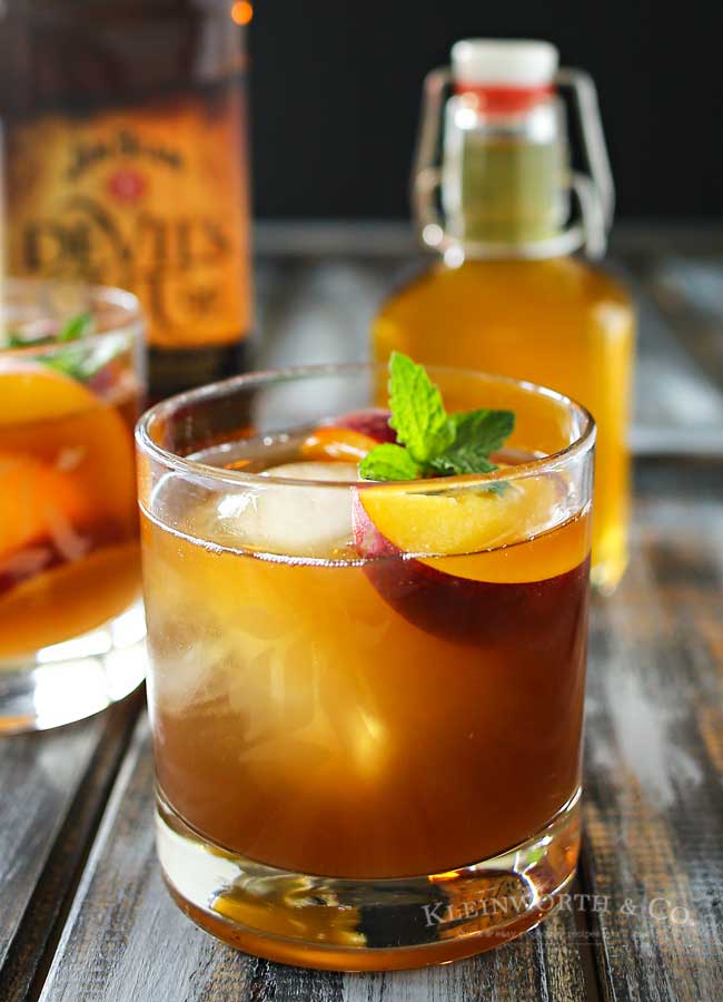 Bourbon Peach Iced Tea - Baker by Nature