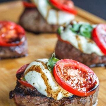 Caprese Grilled Filet Mignon