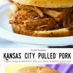 Kansas City Pulled Pork is almost effortless because it's made in the slow cooker. YUM-O!