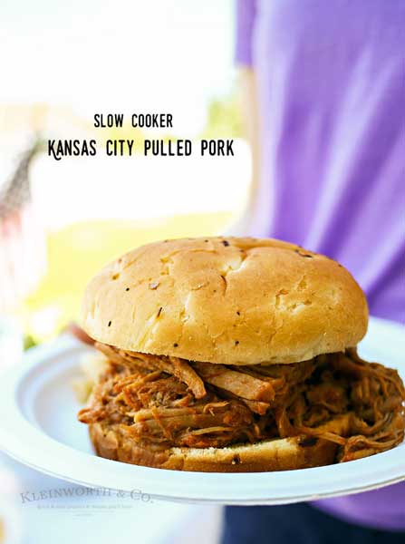 Kansas City Pulled Pork is an easy slow cooker recipe that's perfect for summer.