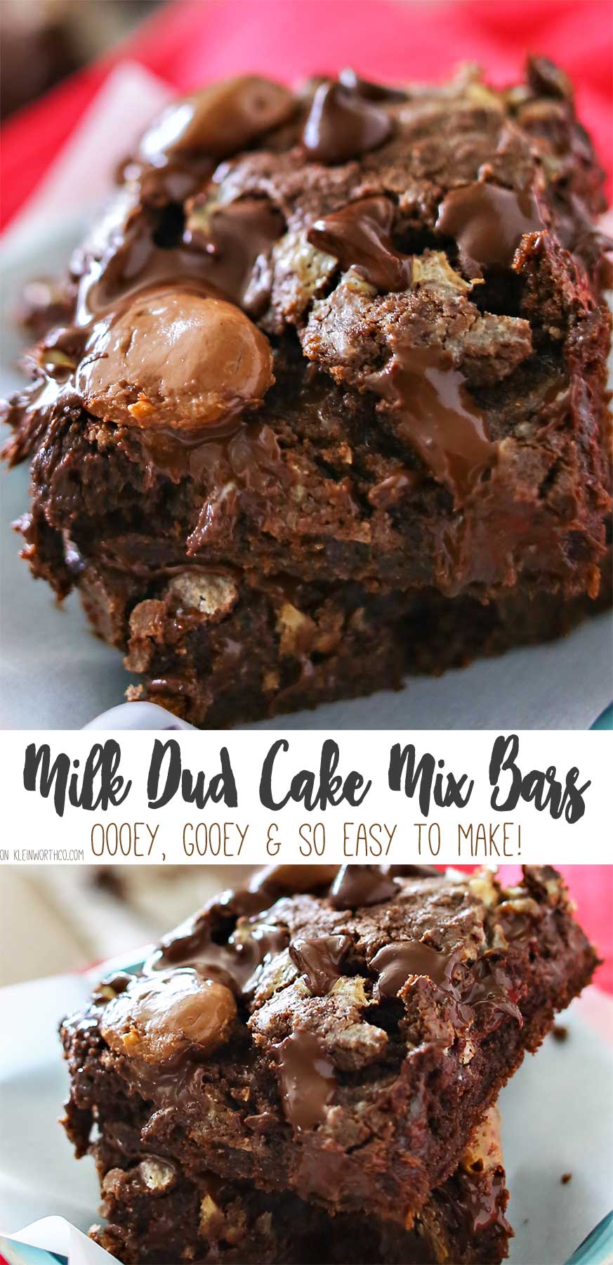 Milk Dud Cake Mix Bars are just another yummy bar recipe that is a MUST MAKE! Incredibly simple & easy desserts don't get any more delicious than this.